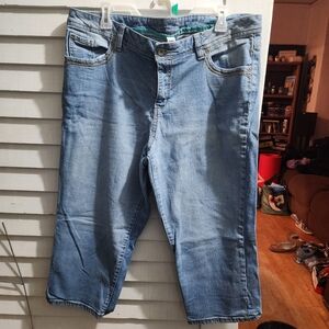 Plus size women's cropped jeans